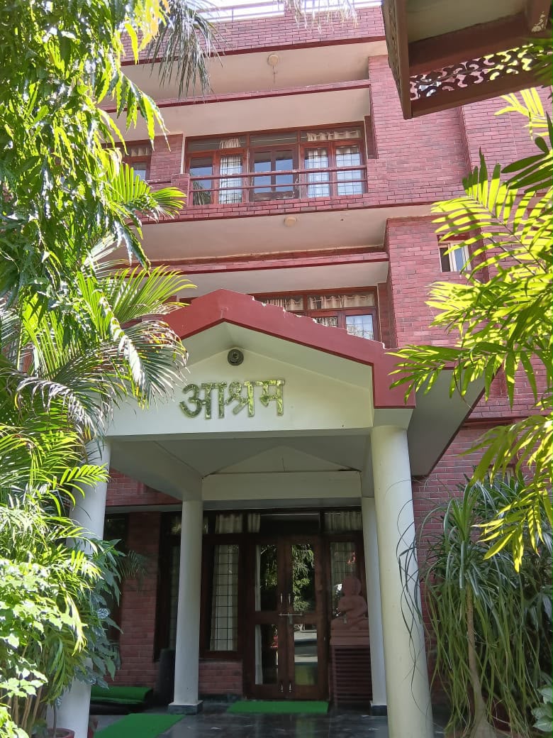 MAHARISHI YOGA ASHRAM building surrounded by gardens in Kankhal, Haridwar